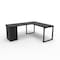 We'Re It Connect It L-Shaped Desk, 77 in D X 30 in H, 60 in W X Thermally Fused Laminate DI60304824L1BBF-BLK-ESP - alternate 6